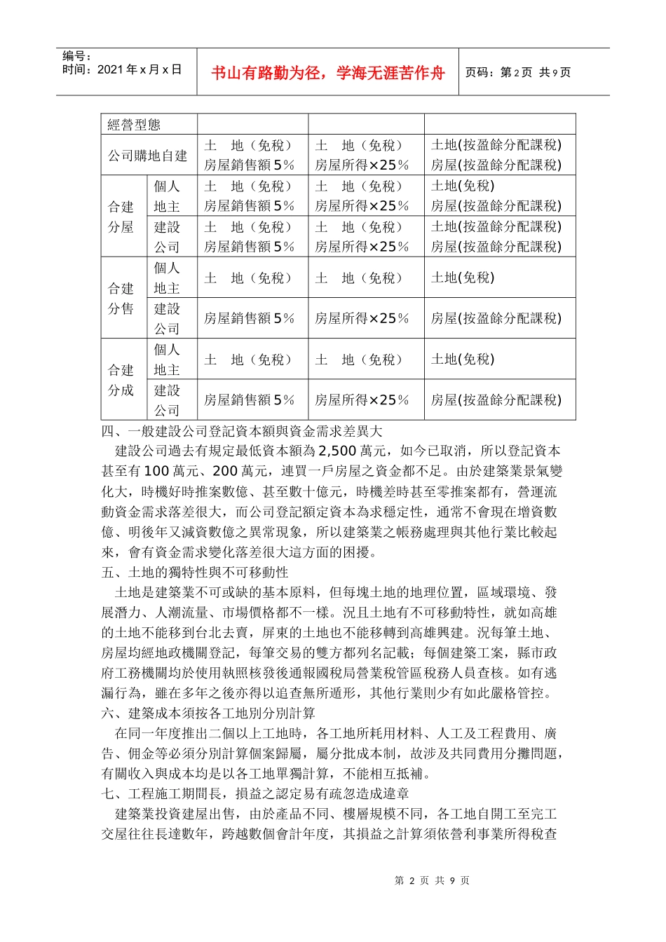 建筑业帐务处理要点_第2页