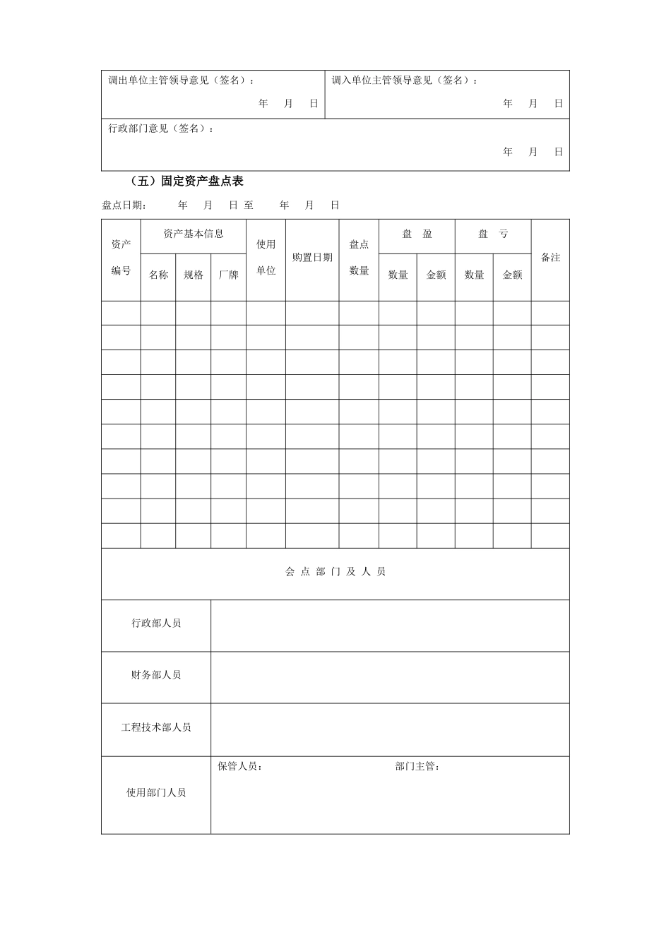 某公司固定资产管理执行表_第3页