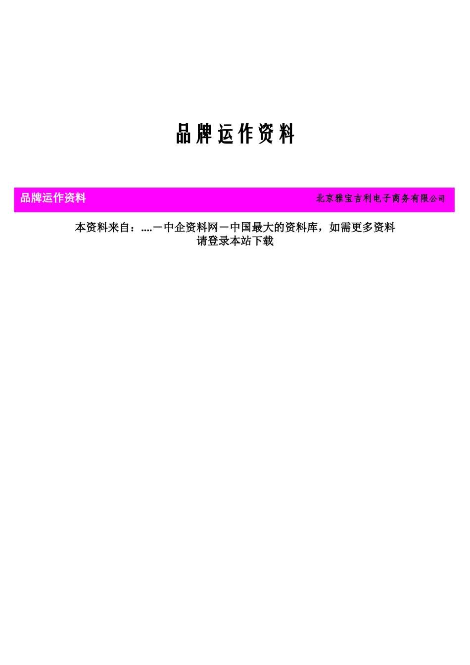 某电子商务公司的品牌运作资料_第1页