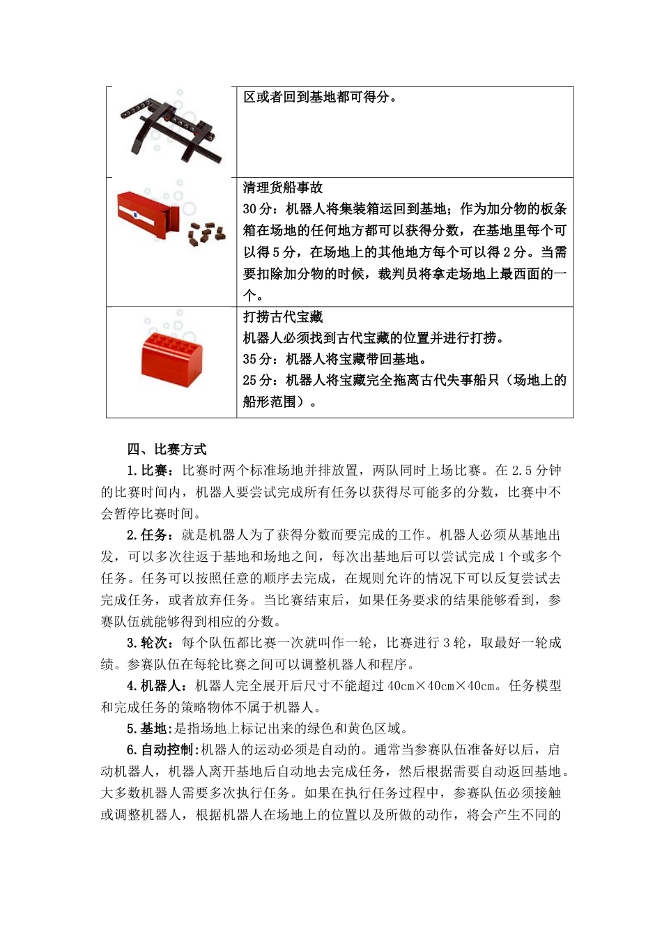 机器人工程挑战赛海洋探险竞赛规则_第3页