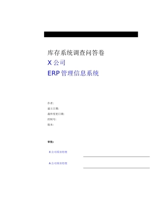 某公司ERP管理信息系统(doc 9页)