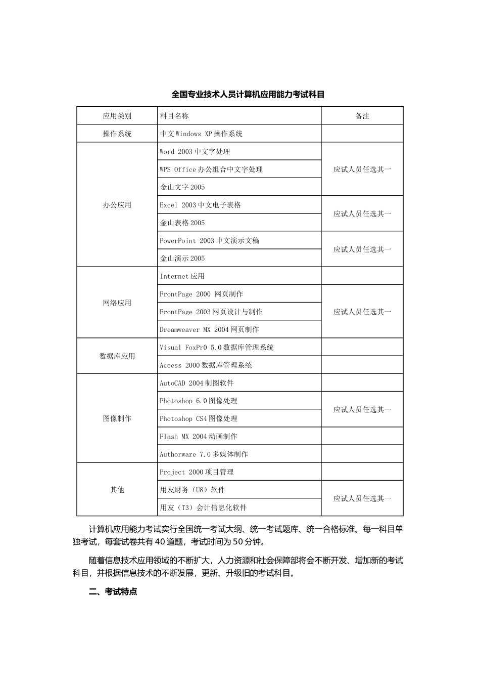 新版《用友会计信息化软件》考试大纲_第2页
