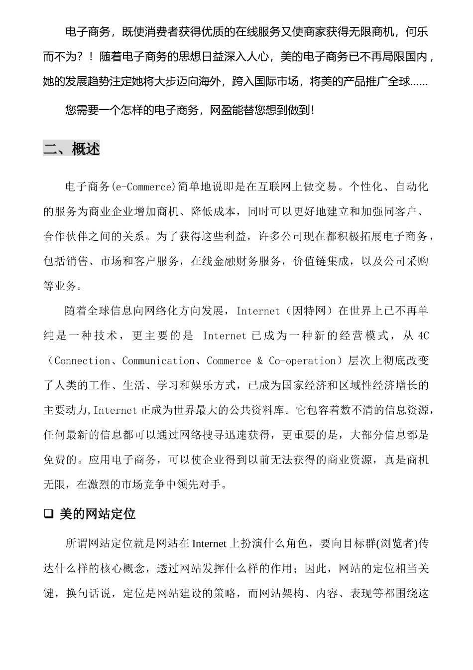 美的海外市场部网站组建及电子商务方案书_第3页