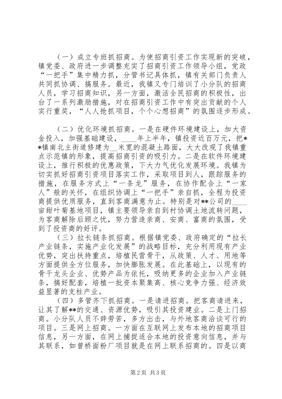 在全区招商引资会议上的典型发言稿 (2)_第2页