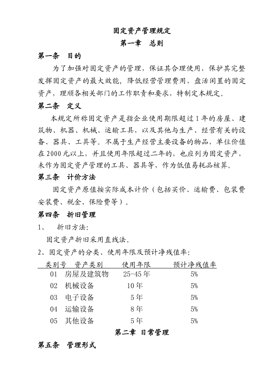 零售公司固定资产管理规定_第1页