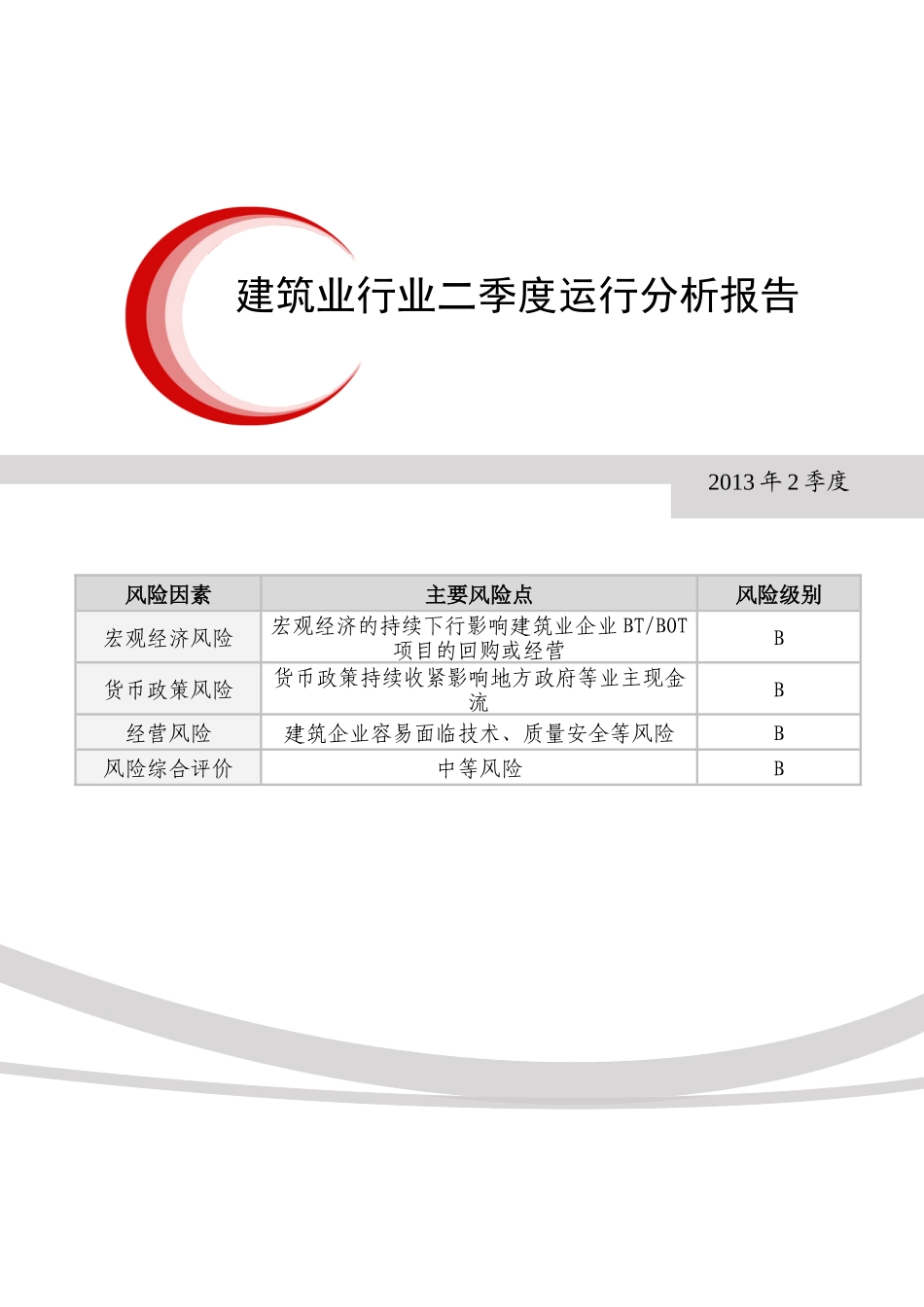 建筑业行业二季度运行分析报告_第1页