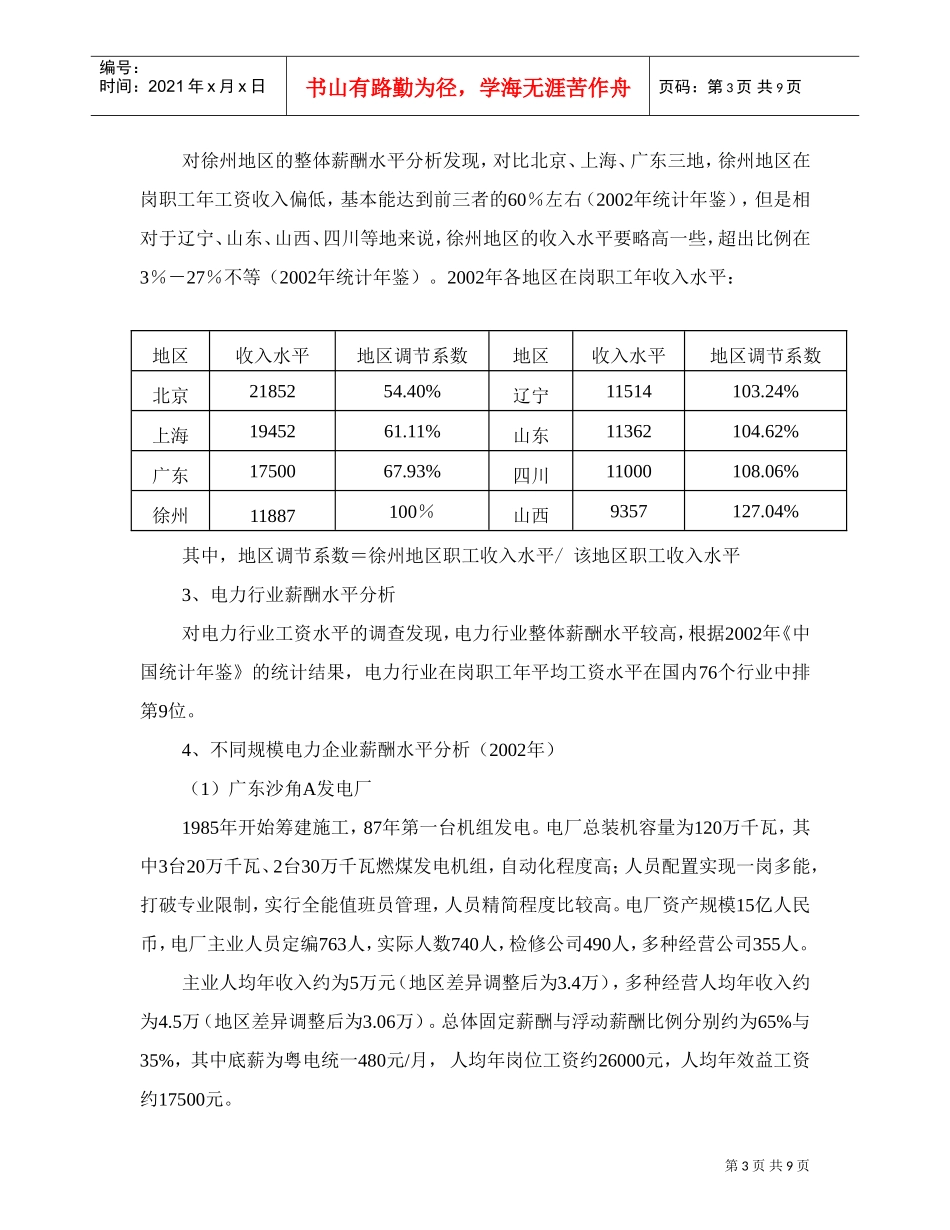 徐州某某公司薪酬调查建议报告_第3页