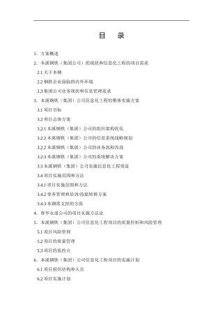 某钢铁行业信息化规划全案
