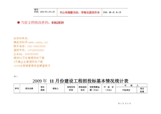 建设工程招投标情况统计表