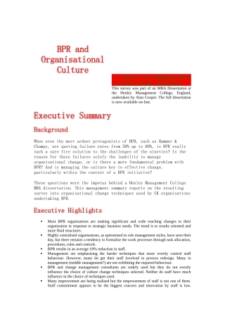 很有价值的一篇探讨BPR与组织文化的论文