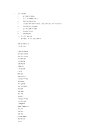 实用网站简要介绍