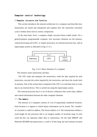 电气自动化 专业 毕业设计英文翻译