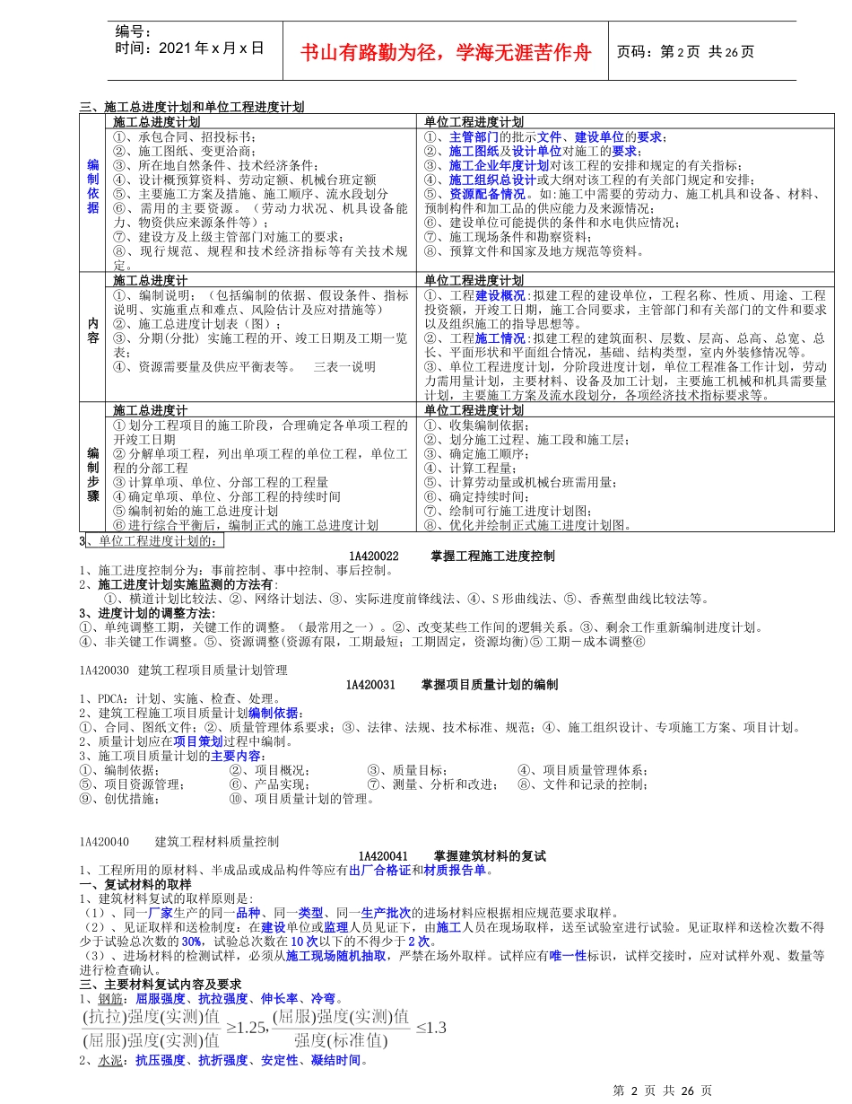 建筑工程项目施工进度控制方法的应用教材_第2页