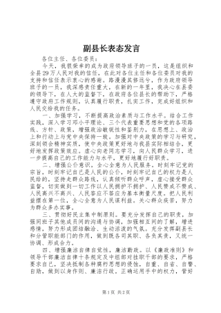 副县长表态发言稿 (3)