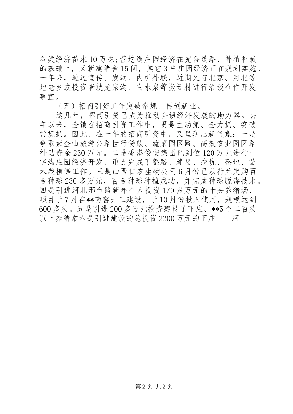 经济工作会镇长发言_第2页