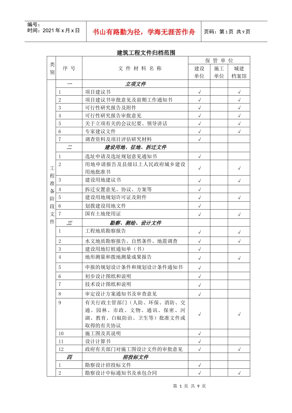 建设工程归档要求_第1页