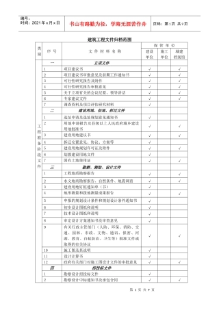 建设工程归档要求