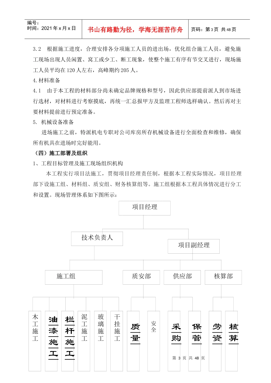 建筑装饰装修施工组织设计（DOC47页）_第3页