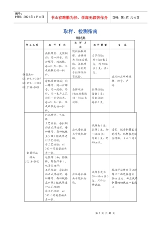 建筑工程取样、检测指南