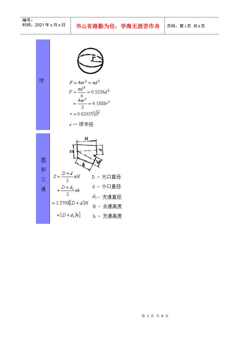 建筑用的各种形状计算公式_第3页