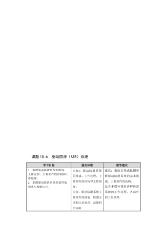 汽车驱动防滑(ASR)系统