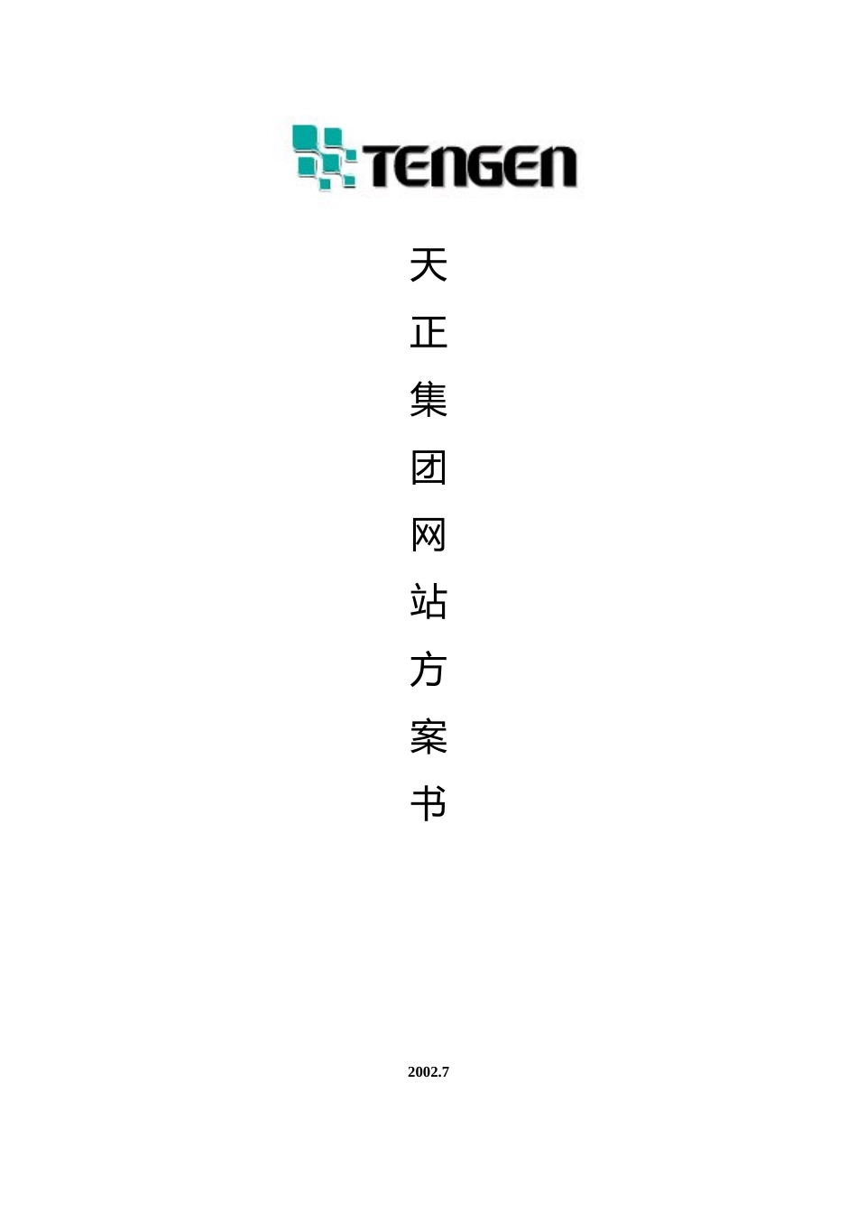 天正集团网站方案书_第1页