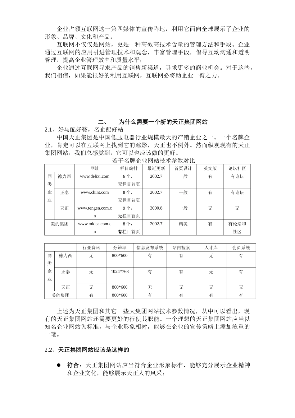 天正集团网站方案书_第3页