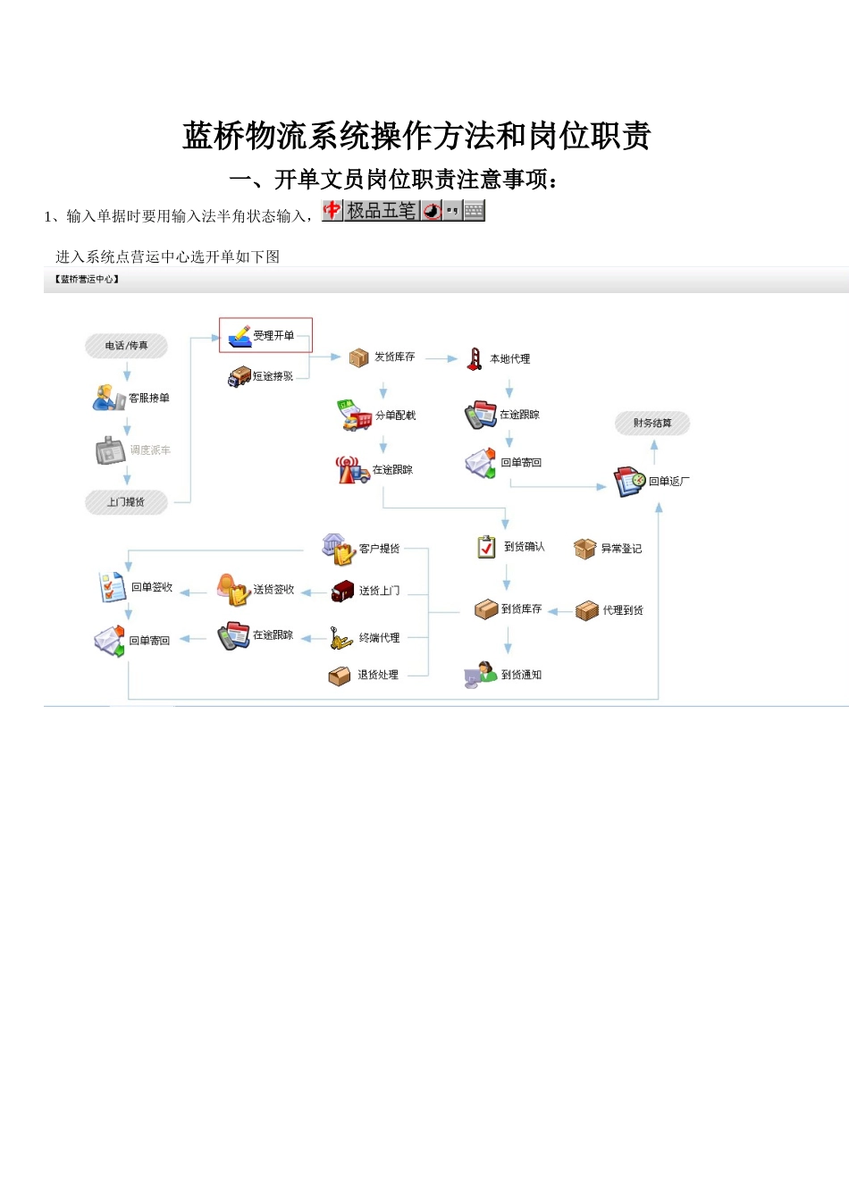 蓝桥ERP物流管理软件操作文档教程_第1页