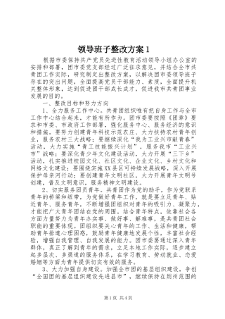 领导班子整改方案1