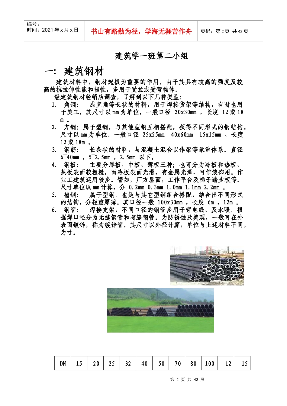 建筑材料调查报告_第2页