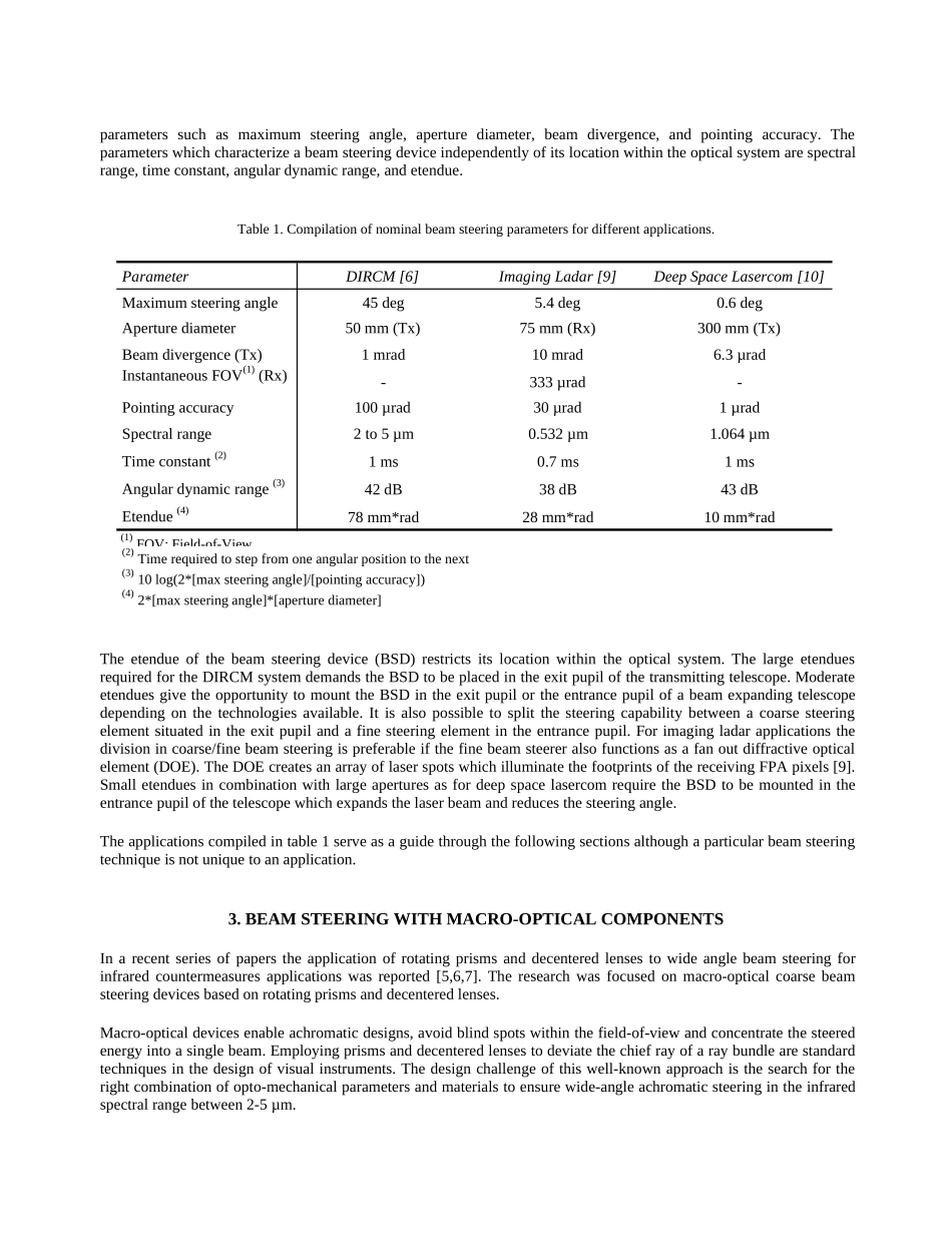 外文文献NovelLaserBeamSteeringTechniques(新型激_第3页