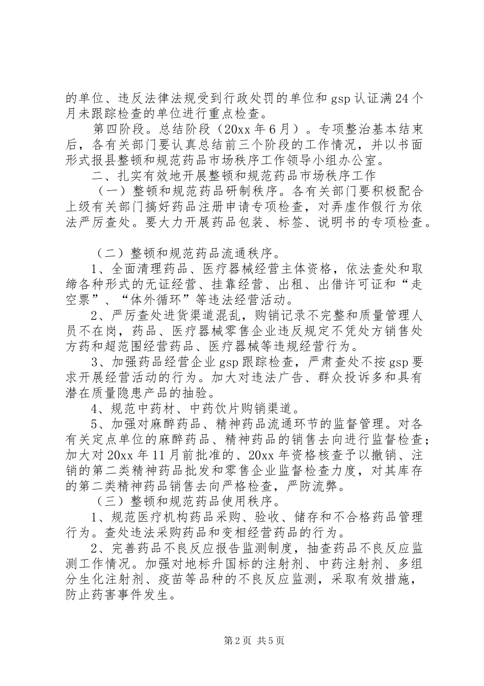 县整顿和规范药品市场秩序专项行动方案_第2页