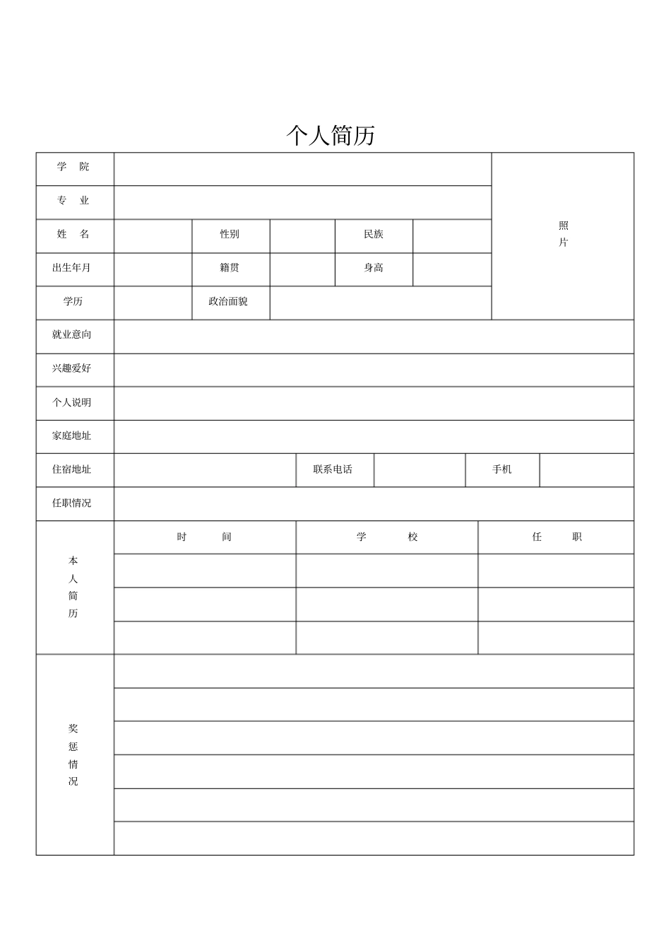 央企简历模板_第2页