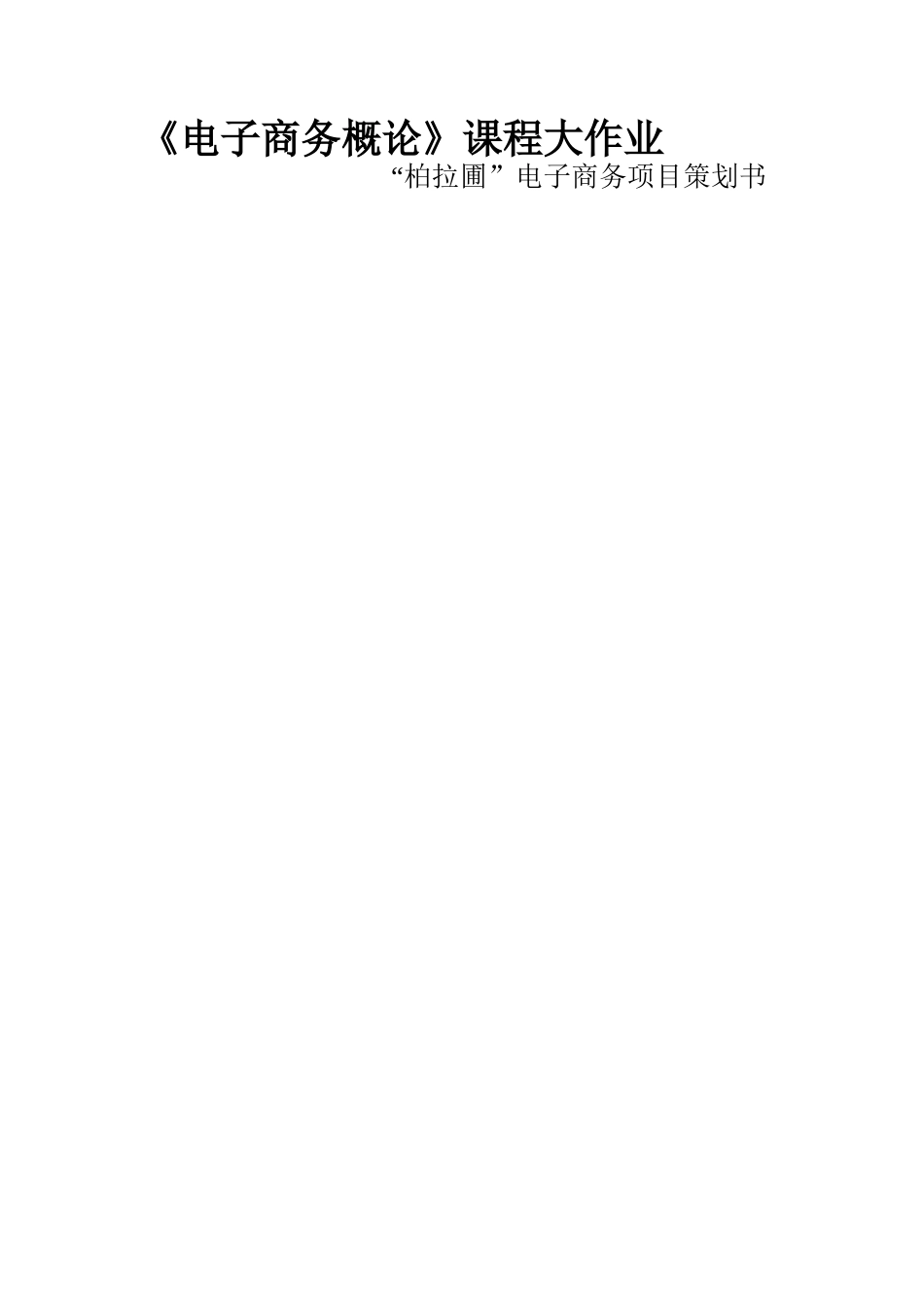 柏拉圃网站策划书_第1页