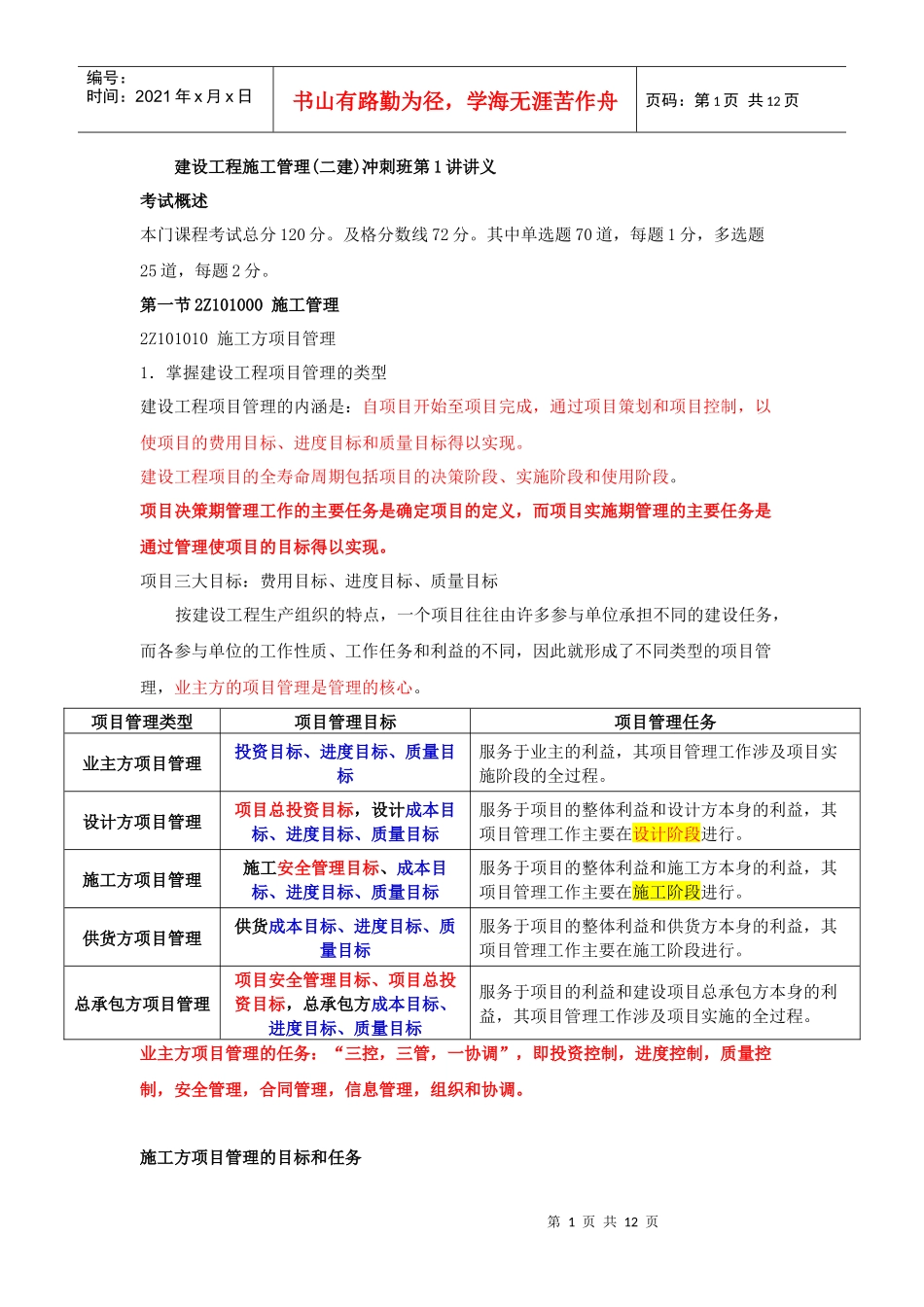建设工程施工管理(冲刺讲座)_第1页