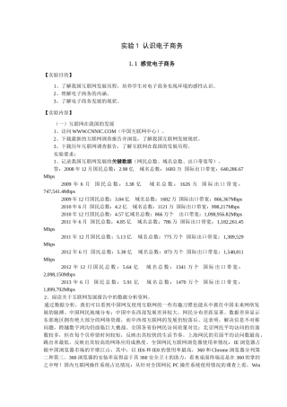 电子商务全部试验