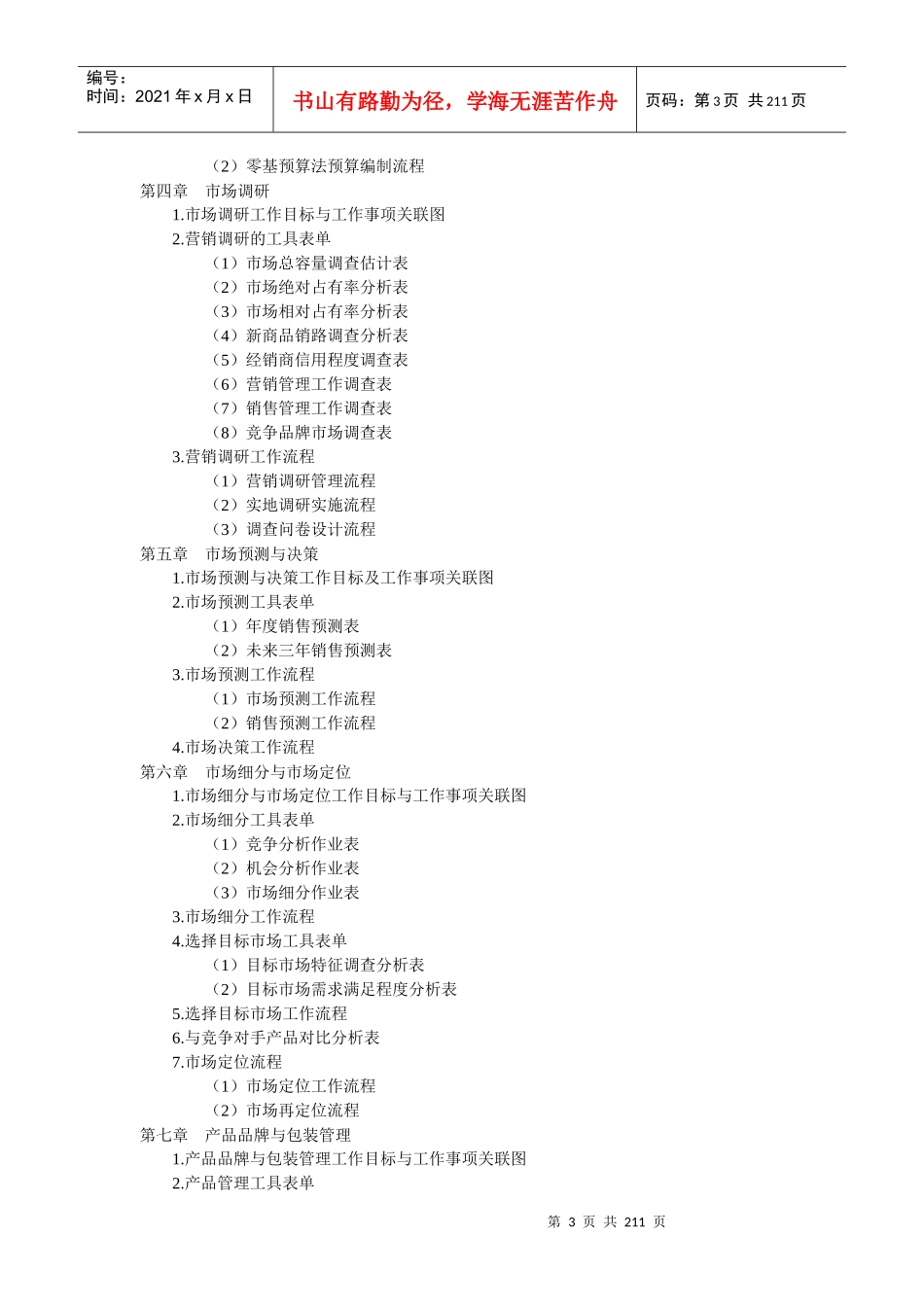 弗布克管理职位工作手册系列市场营销管理手册_第3页