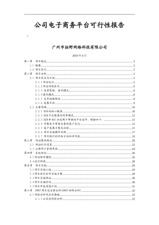电子商务平台可行性分析报告(DOC42页)