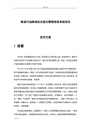 散装汽油购销实名登记管理系统信息系统项目-技术方案设计(DOC39页)