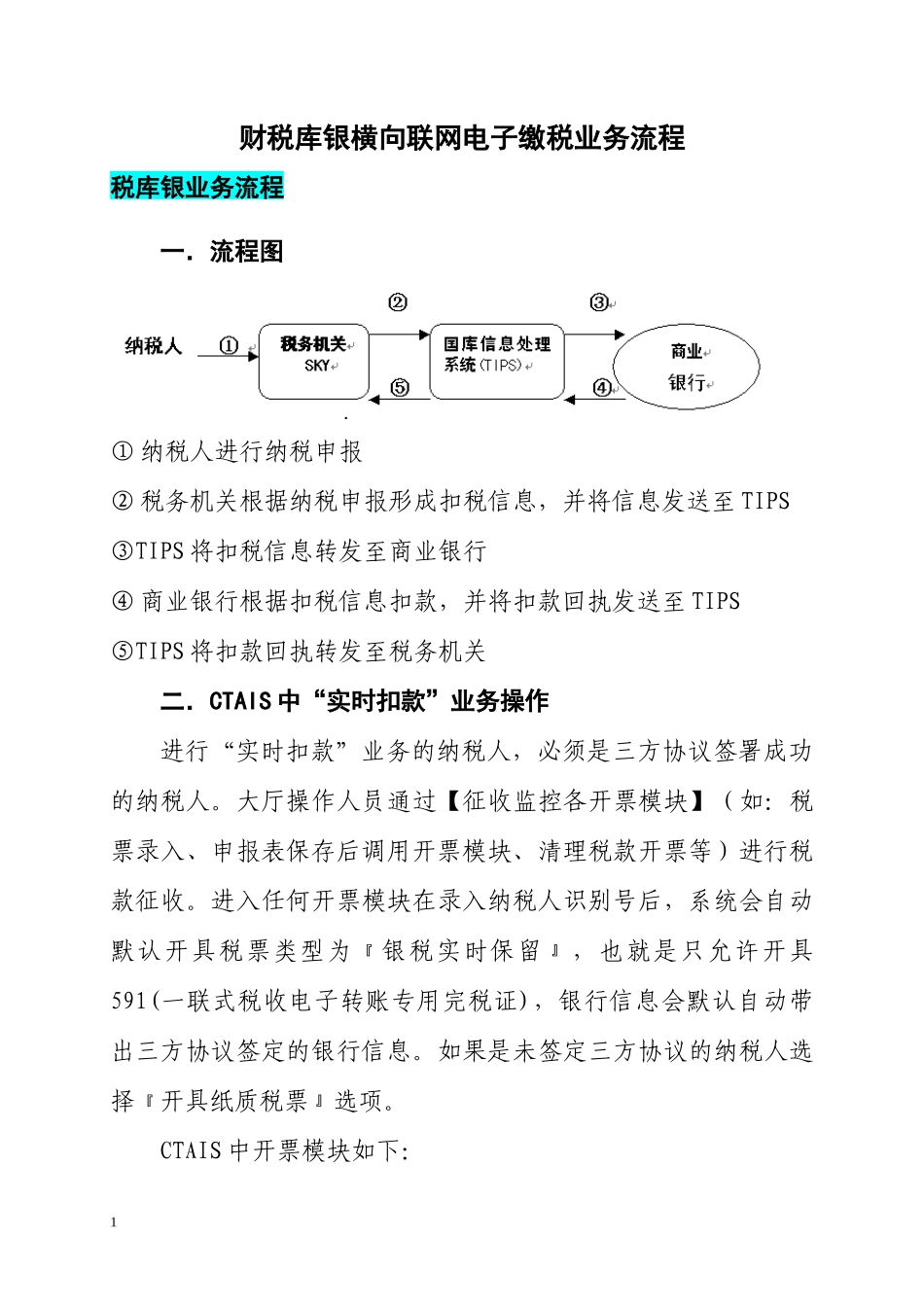 财税库银横向联网电子缴税业务流程_第1页