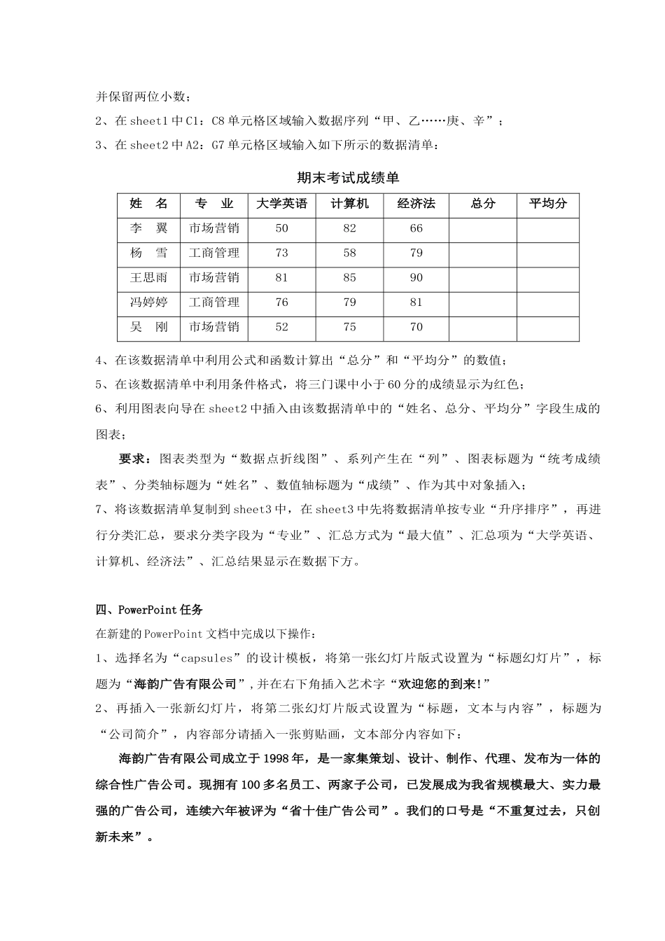 试谈《办公自动化》实训任务_第3页