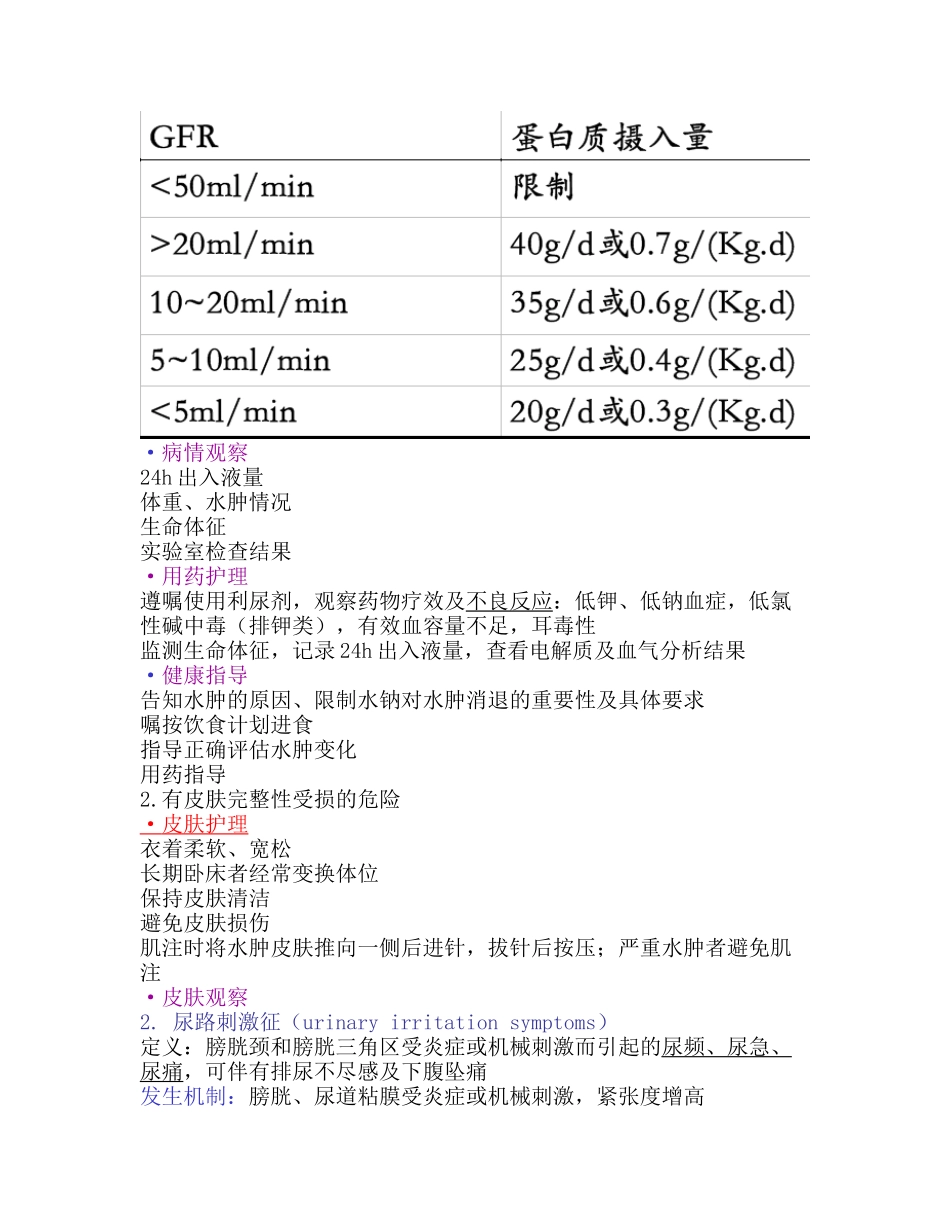 泌尿系统疾病病人症状体征的护理_第3页