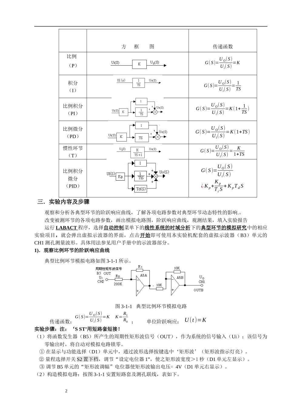 自动化控制实验报告_第2页