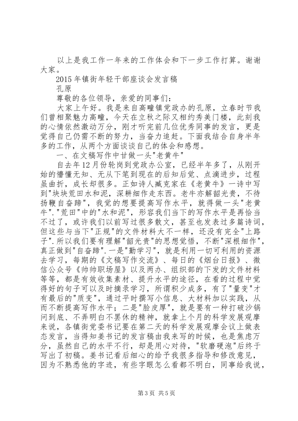 XX年镇街年轻干部座谈会发言_第3页