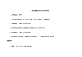 淘宝商城入驻申请流程