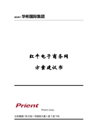 某国际集团电子商务网站方案建议书
