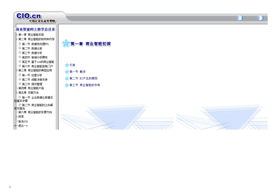 高级企业信息管理师经典应用课程5-BI商业智能_第2页