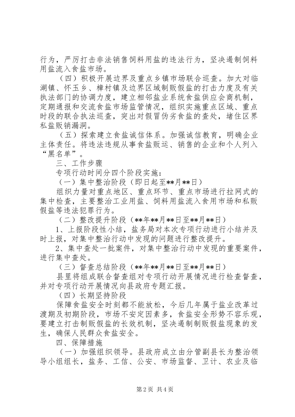 制贩假盐专项治理行动方案_第2页