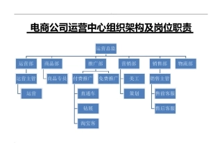 电商公司运营部企业组织结构及岗位职责(DOC66页)