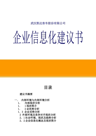 武汉某公司信息化建议书